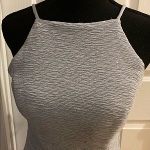 Gorgeous CITY STUDIO Gray DRESS Size 7 Silver NEW